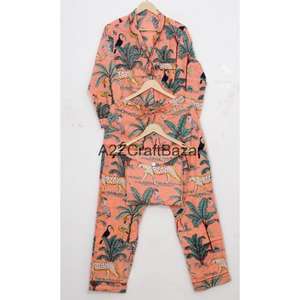 Ensemble de pyjamas pour femmes en coton 100% luxueux, romantique, doux, toutes saisons, col en V, manches longues, imprimé floral, vêtements de fête confortables - Product Image 6