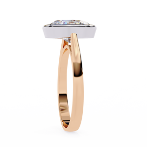 Bague de fiançailles en or 14 carats avec diamant ovale de 2,5 carats cultivé en laboratoire, sertie clos, rapport IGI, diamant VS DEF pour anniversaire de mariage - Product Image 2