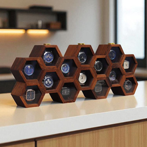 Caja de Madera para Relojes con Grabado Personalizado, Organizador de Almacenamiento de Relojes de Madera con Cerradura de AYAANS - Product Image 5