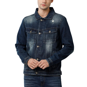 Latest Fashion Custom Logo Jeans Stylish Denim Jackets Wholesale Men Cotton Jeans Jacket Printing - Product Image 5
