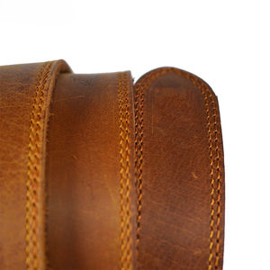 Cinturón de cuero de búfalo para hombre, estilo vintage, correa de cuero resistente, hebilla metálica personalizada, accesorio de moda de lujo - Product Image 6