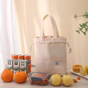 Premium Cotton <b>Canvas</b> Thermal Food Bag Waterproof Lining Picnic Pouch with Sturdy Handles for Outdoor Dining - Product Image 5