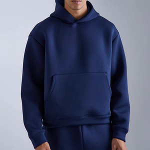 NOUVEAU Sweat à capuche épais en molleton 320 g/m² avec couche d'air chaud, couleur unie, unisexe, en coton et polyester pour hommes - Product Image 3