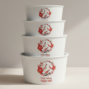 ชามกระดาษคราฟท์รักษ์โลกพร้อมฝาปิด ขนาด 750 มล./1 ลิตร/64 ออนซ์/170 ออนซ์ สำหรับใส่ไก่ทอด คุกกี้ และอาหารแบบนำกลับบ้าน - Product Image 3