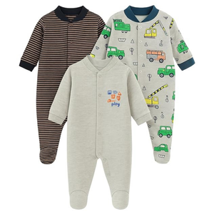 Fabricante de peleles transpirables para recién nacidos, proveedor de ropa de bebé de algodón suave, pelele mono - Product Image 3