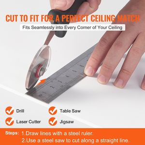 Confezione da 12 Piastrelle per Controsoffitto in Schiuma PVC Premium 24 X 24 Pollici, Facile Installazione, Ignifughe e Flessibili - Product Image 6