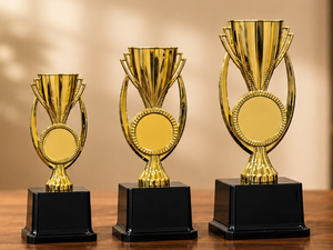 Trophée en métal moulé sous pression de qualité supérieure, gravure personnalisée, design portable pour récompenses annuelles, reconnaissance des employés, vainqueur de championnat - Product Image 1