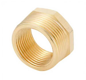 ชิ้นส่วนทองเหลืองขึ้นรูปคุณภาพสูง บูชลดขนาดหกเหลี่ยมทองเหลือง โดย Vartis Engineering - Product Image 2