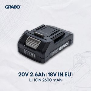 Batteria agli ioni di litio Pro Brushless 20V 2.6Ah per aspirapolvere senza fili Gripsters - Product Image 6