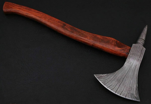Damascus Steel Tomahawk <b>Axe</b> With Wooden Handle For Survival Use Multi-Purpose Use Silver Color Wooden Handle Climbing - Product Image 3