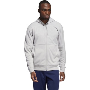 Men Simple Design Zipper Hoodie Soft Cotton <b>Blend</b> Hooded Jacket Casual Loose Fit Comfortable Everyday Wear For Men - Product Image 6
