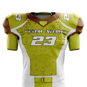 Uniformes de Fútbol Americano Personalizables al por Mayor con Logotipo, Transpirables, de Secado Rápido, Elásticos, para Adultos, Conjunto de Manga Corta - Product Image 4