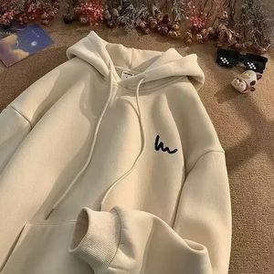 เสื้อสเวตเชิ้ตผู้ชายทรงหลวม สไตล์เกาหลี แบรนด์แฟชั่นใหม่ สำหรับฤดูใบไม้ร่วง/ฤดูหนาว มีฮู้ด ผ้าฝ้าย สวมใส่สบาย - Product Image 4