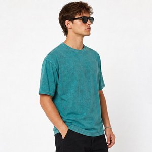 Custom oversized cotton mens <b>tshirt</b> Low MOQ for US Streetwear Brands with custom logo and boxy <b>tshirt</b> - Product Image 2