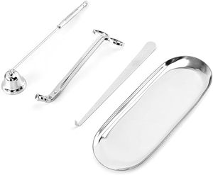 4 Pcs <b>Candle</b> Accessory Set Snuffer <b>Wick</b> Trimmer Dipper Storage Tray Plate Extinguish Scissor Cutter Tool Snuffer <b>Wick</b> Trimmer Di - Product Image 4