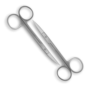 Tijeras Dentales de Acero Inoxidable, Semimanuales, Doble Curvatura, 115 mm, con Estándar de Seguridad, Diseño OEM - Product Image 1