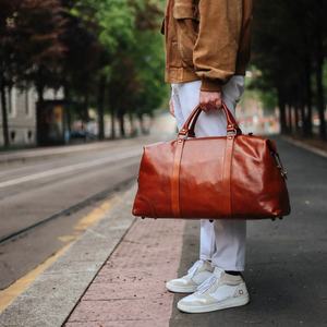 กระเป๋าเดินทางหนังแท้สุดหรูทันสมัย ดีไซน์เก๋ไก๋สำหรับทุกเพศ  ขนาดใหญ่จุของได้เยอะ - Product Image 5
