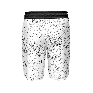 Men's Sporty Paisley Print Quick Dry Board Shorts Elastic Waist Front Logo Mid Design 100% Polyester Red <b>Black</b> White Pattern - Product Image 4
