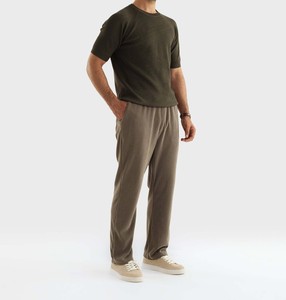 Light Weigh Breathable Men Classic Olive Knit T-<b>Shirt</b> Comfortable Daily Outfit Breathable Summer Wear T-<b>Shirt</b> Factory Wholesale - Product Image 5