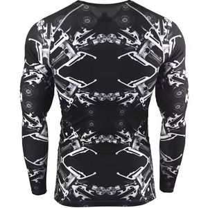 Vente en gros de rashguards à manches longues personnalisés pour hommes, tissu respirant pour la salle de sport, équipement de protection ODM - Product Image 5