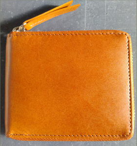 Cartera de cuero de grano completo marrón, delgada y larga, con tarjetero, monedero con clip para billetes y elegante diseño abierto con cierre de cremallera, venta al por mayor, personalizada - Product Image 1