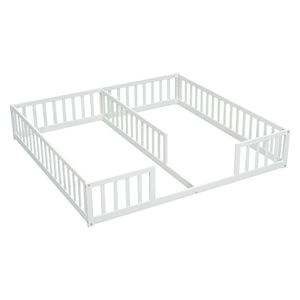 Letto a castello bianco per bambini senza porta e ringhiera di protezione - Product Image 6