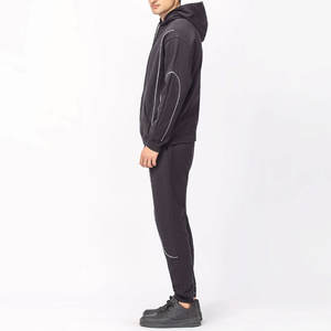 Chándal clásico para hombre con chaqueta con cremallera y pantalones deportivos, cómodo y casual para el uso diario. - Product Image 3