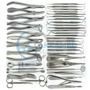 Kit d'instruments d'extraction dentaire allemand 80 pièces en acier inoxydable : Élévateurs, Pinces, Scalers – Ensemble de chirurgie buccale - Product Image 4