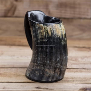 Tasse à boire Viking de taille personnalisable de haute qualité Tasse à bière en corne de buffle Technique polie pour les décorations Caractéristiques Logo personnalisé - Product Image 3