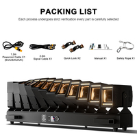 Luz Móvil Profesional de Cabeza Móvil con Haz de Luz RGBW de 12×60W, Luces Móviles de Matriz para DJ, para Clubes, Conciertos y Escenarios