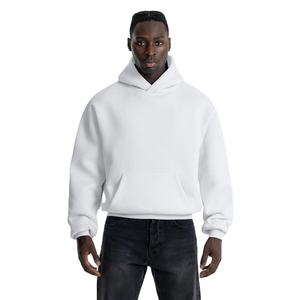 OEM Vente en gros Logo personnalisé Heavyweight Boxy Pullover Hoodies Plus Size Drop Shoulder 100% Cotton Crop Boxy Hoodies - Product Image 1