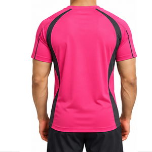 เสื้อยืดกีฬาผู้ชาย ซับเหงื่อ แห้งเร็ว ผลิตจากโพลีเอสเตอร์ผสมสแปนเด็กซ์ รับผลิตเสื้อทีมกีฬาสำหรับฝึกซ้อม รับสั่งทำตามแบบ - Product Image 2