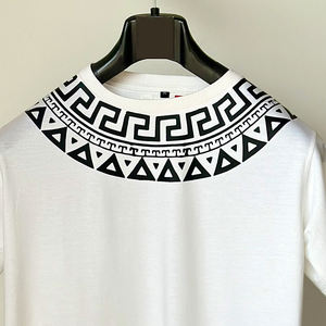 T-shirts décontractés pour hommes en polyester/coton tricoté, col en V, coupe ample, écologiques, style streetwear, manches courtes - Product Image 2