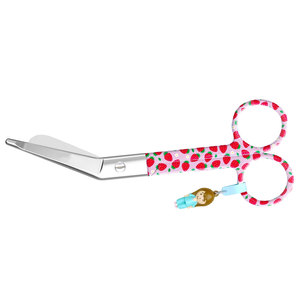 กรรไกรตัดผ้าพันแผลผ่าตัดแบบแมนนวล สแตนเลสคุณภาพสูง ดีไซน์สั่งทำพิเศษ ด้ามจับลายสตรอว์เบอร์รี ได้รับการรับรองมาตรฐาน MOL - Product Image 3