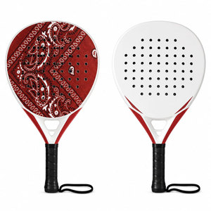 VIENNA INDUSTRY Premium – Grip en fibre de carbone léger et antidérapant, motif graphique imprimé personnalisé, forme goutte d'eau, rouge et blanc - Product Image 1