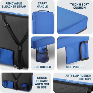 Cuscino Portatile Extra Spesso per Sedile da Stadio 21x15 Pollici con Tasca Laterale - Product Image 4