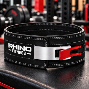RHINO FITNESS Wrap-around Neoprene Adjustable Weightlifting Belt Quick Release Buckle Durable Lumbar <b>Waist</b> Support for Fitness - Product Image 5