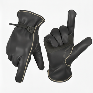 Nouveaux gants de conduite en cuir de vachette, de chèvre et de mouton de qualité supérieure, nouvelle mode, pour hommes, anti-gel, antidérapants, résistants aux coupures, en PVC - Product Image 4