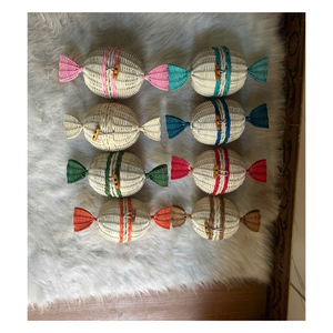 Adorno Navideño Moderno de Ratán Hecho a Mano de Alta Calidad, Campanas Tejidas de Caña Natural Impermeables para Decoración de Árboles de Navidad - Product Image 3