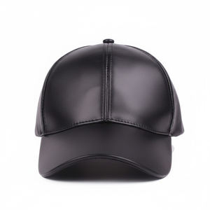 Casquette de baseball en daim noir haut de gamme personnalisée, finition lisse, 6 panneaux, entièrement noire, style vintage urbain, vente en gros - Product Image 1