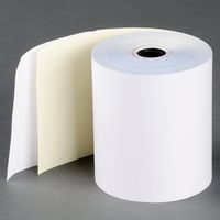 Rouleau de papier autocopiant 2 plis personnalisé en usine pour TPV, reçus de caisse et diverses applications 50g/m² 60g/m²