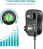Adaptateur secteur universel 45W AC DC avec cordon de charge 5V-15V et port USB 5V 2A pour routeurs, enceintes, bandes LED