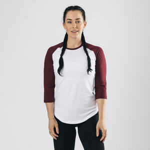 T-shirt pour femme de luxe, doux, à manches 3/4, col rond, coupe ajustée, 100% coton, respirant, écologique, T-shirt pour femme à manches 3/4 - Product Image 1