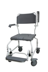 Silla de ducha móvil autopropulsada para asistentes, impermeable y resistente a la corrosión - Product Image 3