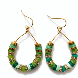 Antique Sequence Beads Design Women's Bohemian Ethnic Handmade High Quality <b>Earrings</b> Wholesale Party Wear Rose Gold Plated - Product Image 1