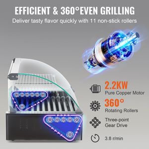 1650W fornello per Hot Dog commerciale doppio controllo Temp 30 capacità in acciaio inox griglia cappa in vetro copertura in acrilico panino - Product Image 5