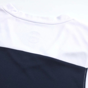 Ensemble de basketball personnalisé sublimé, bleu marine et jaune, en polyester anti-humidité, unisexe adulte, toutes saisons, col en V, sans manches, coupe athlétique - Product Image 2