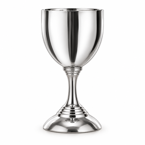 Gobelet à vin en acier inoxydable, coupe classique en métal, calice durable argenté pour bar à domicile - Product Image 1