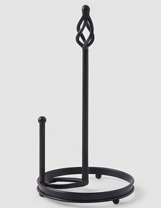 Support de rouleau de papier essuie-tout noir avec revêtement poudré, base ronde lestée, pour cuisine et comptoir de salle de bain - Product Image 2
