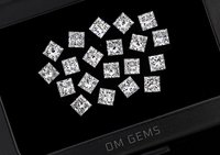 Diamant de laboratoire taille princesse 1,20 carat 2,0 mm, certifié IGI, percé au laser, couleur D, pour la fabrication de bijoux [20 pièces]
